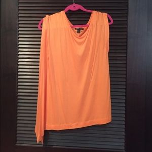 Off the shoulder orange tunic blouse